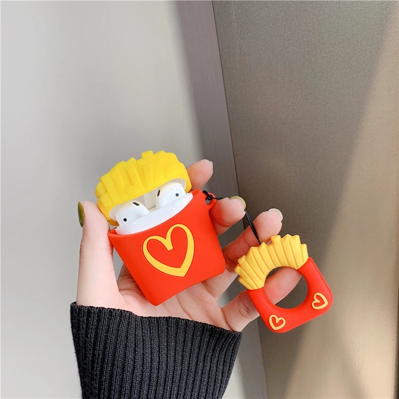For Apple AirPods Earpods Silicone Case Cute French Fries Protective Cover Bluetooth Wireless Earphone air pods Cassa Accessorie