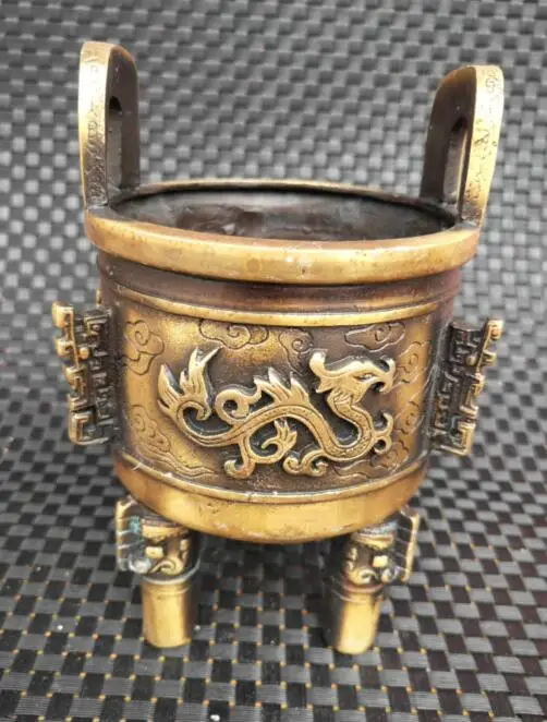 

Китайская коллекция archaize латунная горелка для благовоний с рисунком дракона