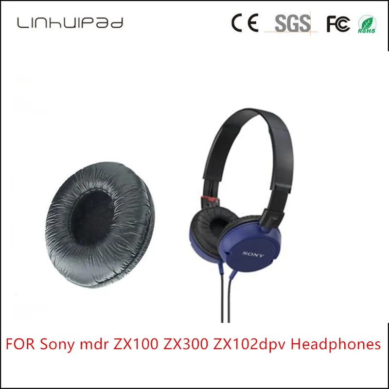 Linhuipad пара 70 мм черный Замена амбушюры подушки для sony mdr ZX100 ZX300 ZX102dpv наушники