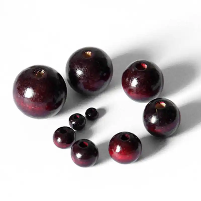 Round Natural Wood Loose Red Crafts Beads Wholesale lot 6//8//10//12//14//16//18//20mm