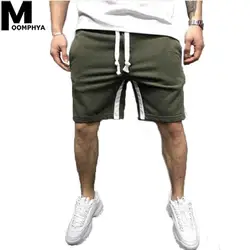 Moomphya 2019 новые шорты с полосками сбоку мужские уличные хип-хоп мужские шорты летние до колен мужские шорты бодибилдинг