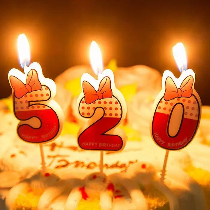 Мультфильм свечи с изображением мышей номер свечи для торта на день рождения украшение для торта Home Decor восковая свеча день Святого Валентина вечерние поставок событий