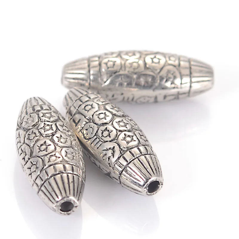 

Wholesale Coin Pattern Oval Shape Vintage Inspired Ethnic Acrylic Antique Design Beads For Jewelry Handmade Making Accessories