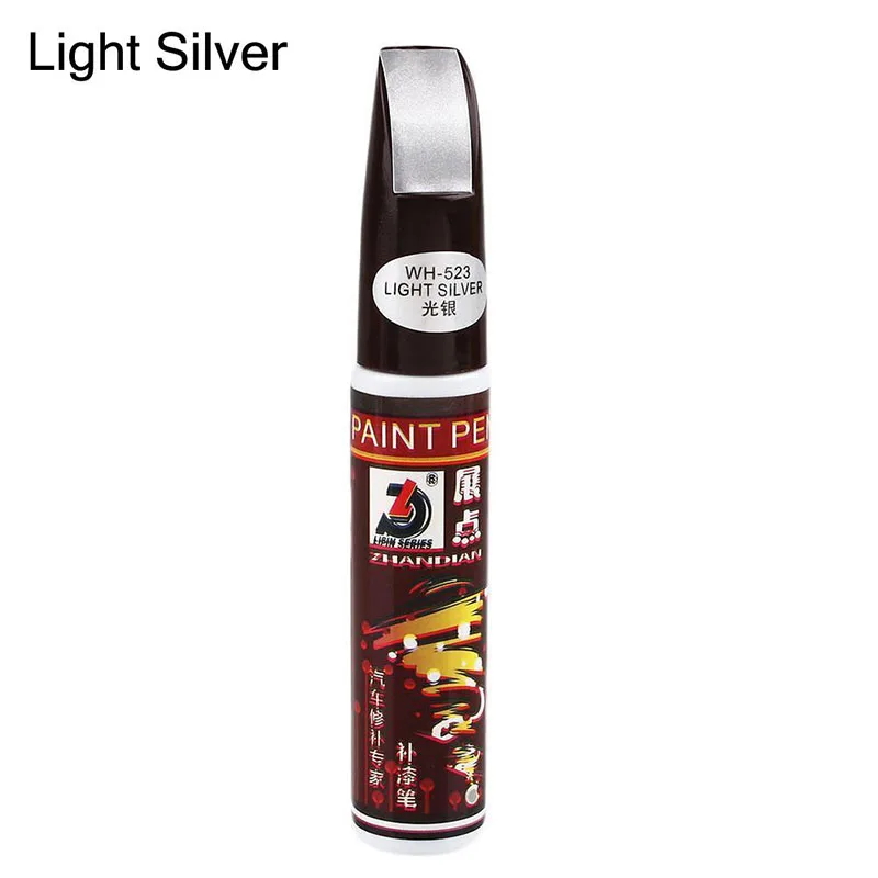 Light silver Для автомобильной краски, ручка, покрытие, защита от царапин, ремонт, аппликатор, нетоксичный, Прочный инструмент NJ88 - Цвет: Light silver