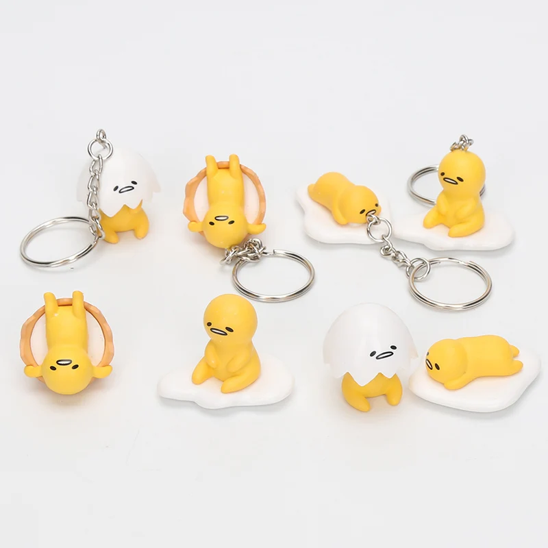 Buy 4pcs/Lot Gudetama Egg keyring pendant Cute Gudetama Toys Egg keychain