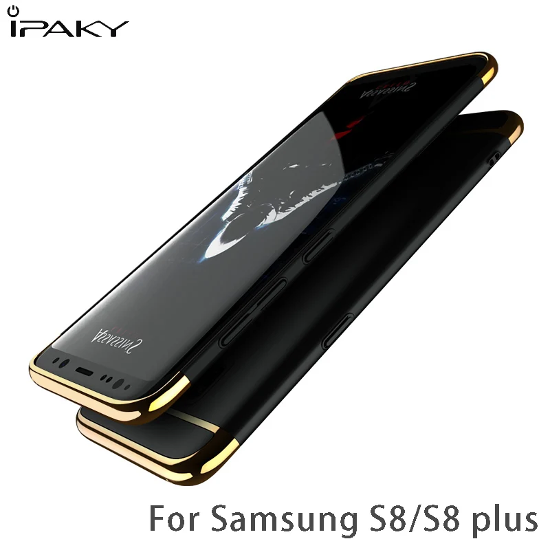 

IPAKY brand Case For Samsung Galaxy S8 Case Shock Absorption Electroplate 3 In 1 Back case Cover For samsung Galaxy S8 Plus case