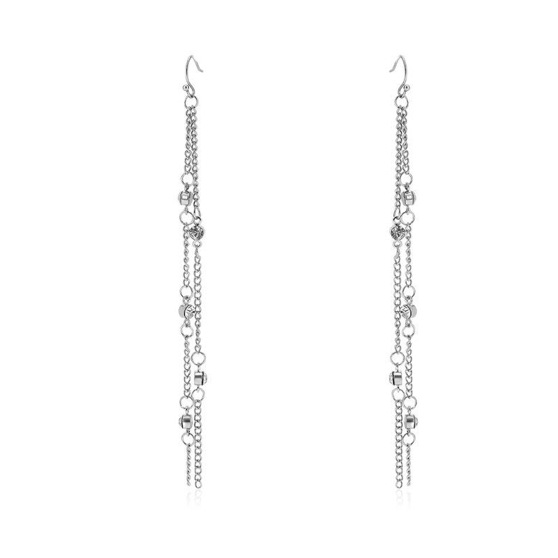 Новый для женщин Jewelry Серьги болтающиеся длинные висячие серьги модные длинные цепи изысканный W2952001