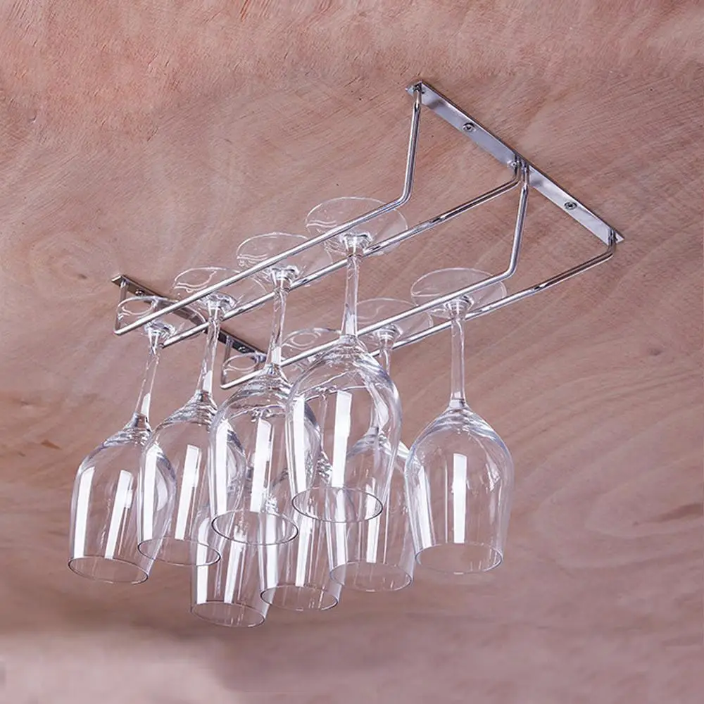 Stemware Wine Rack Wine Glass Cup Holder Shelf Holder Hanger Stemware Hanging Rack Two