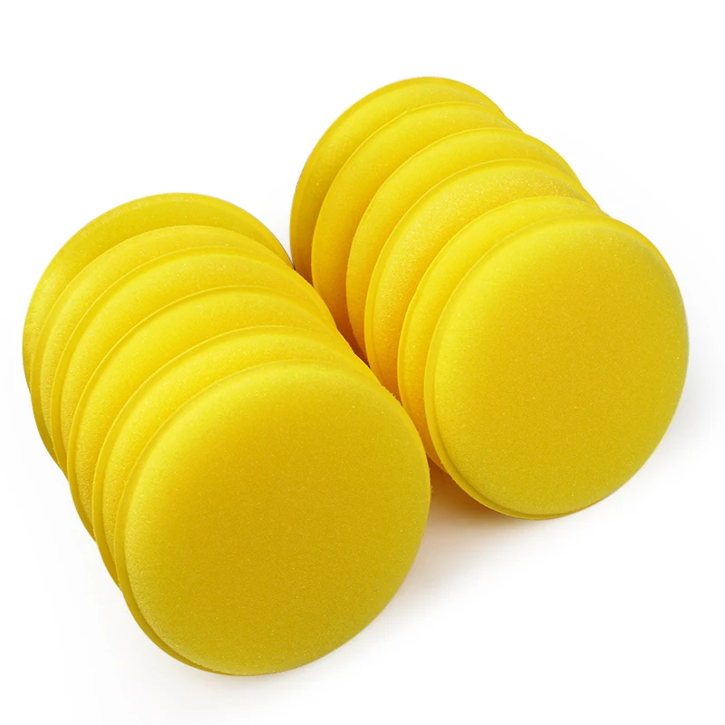 

12 pcs/set Car Wax Sponge Automobile Cleaning Tool Car Care Yellow Anti-Scratch Applicator Pads Tyre Dressing Foam