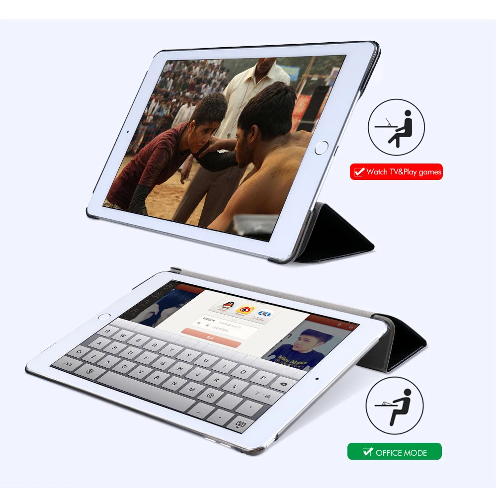 Чехол QIJUN для Samsung Galaxy Tab A 8 0 умный складной чехол подставка задняя крышка SM T380 T385 с