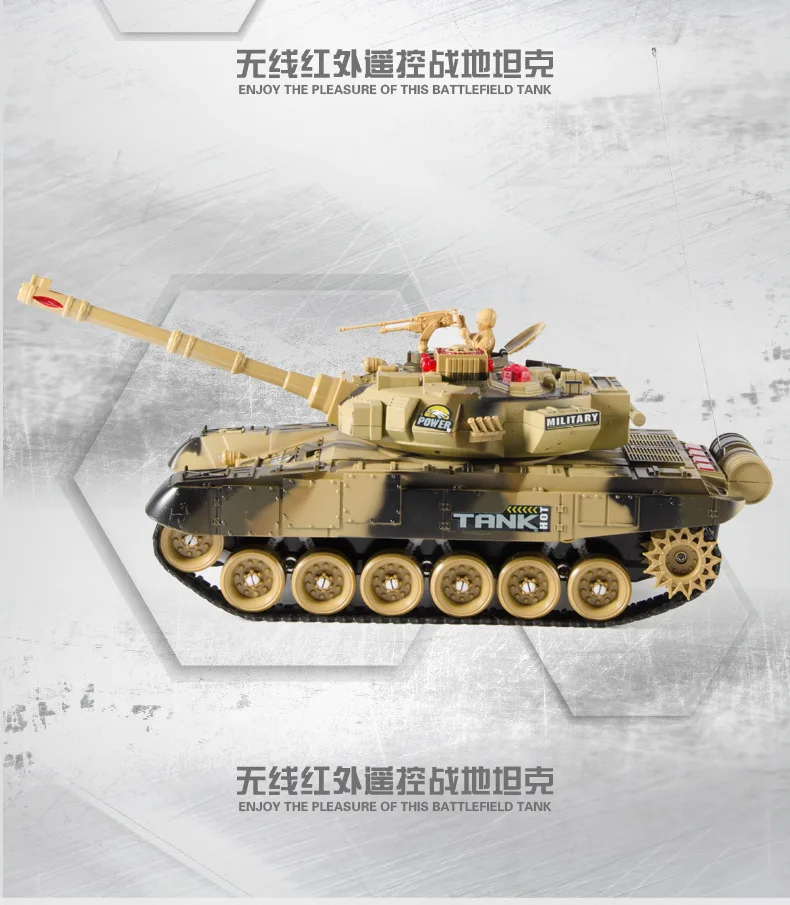 10 каналов дистанционного управления Танк русский T90 камуфляж боевой танк автомобиль детская игрушка Большой размер 43 см
