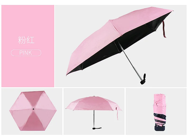 Портативный мужской зонт Мини карманный зонтик с УФ-защитой от Дождя Складной дамы небольшой автоматический зонт для покупок по доступной цене - Цвет: as picture1