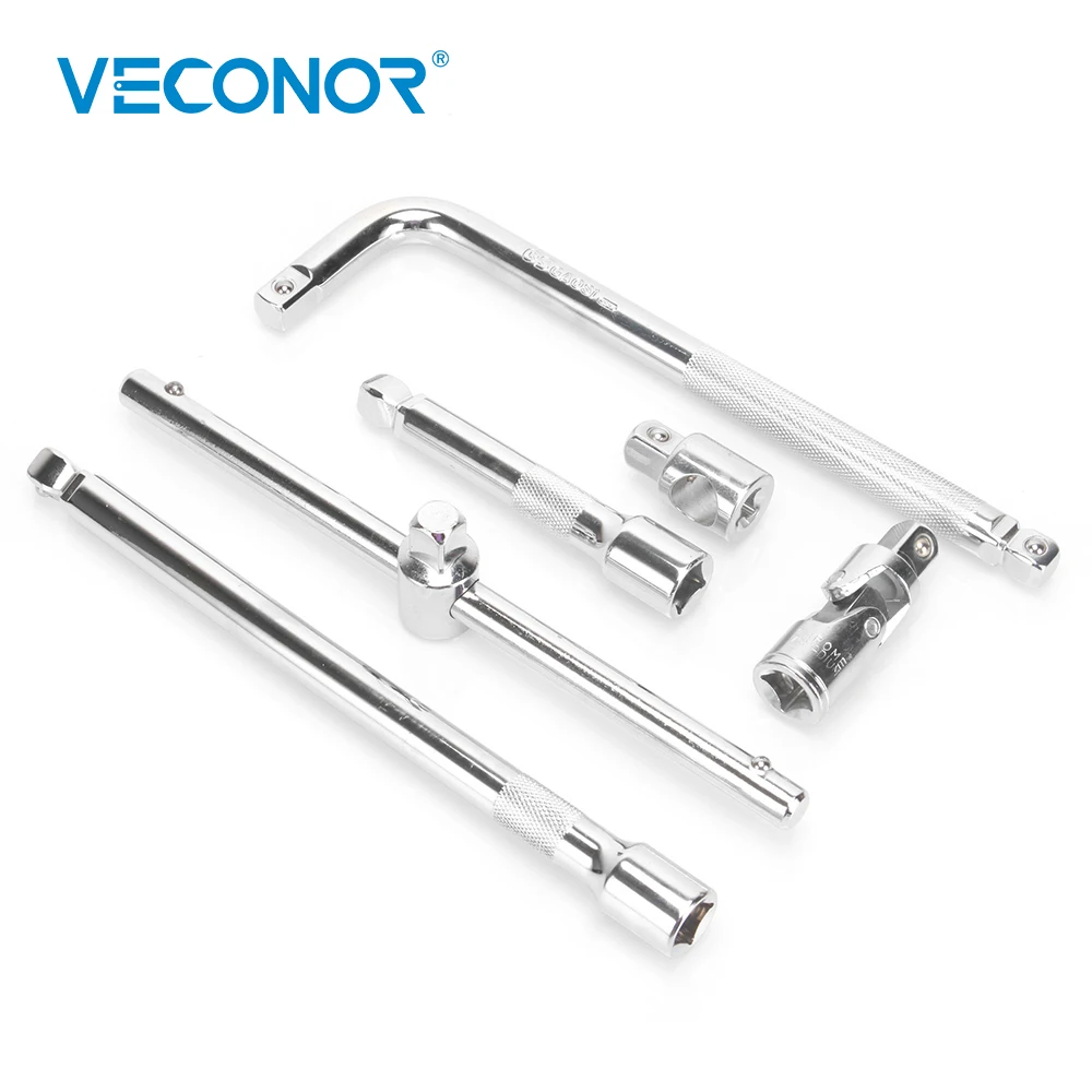 

1/2" 12.5mm Extension Bar Slide Bar Bent Rod Socket Set Swivel Universal Joint Hand Tools Car Auto Repair Tools