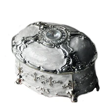 Magic Jewelry Box European Ring Boxes Princess Earrings Bracelets Necklaces Organizer Metal Polishing Curve Storage Box