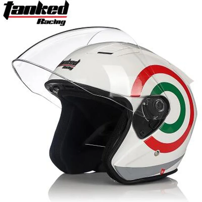 

Tanked Racing Men Half face Motorcycle Helmets Moto Casque Four seasons electric bicycle helmet safety headpiece T536