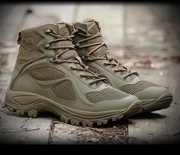 Сезон весна-осень; мужские армейские ботинки в стиле милитари; мужские кроссовки; тактические ботинки; тактическая обувь; военные дышащие ботильоны; высокое качество; Botas - Цвет: Army Green