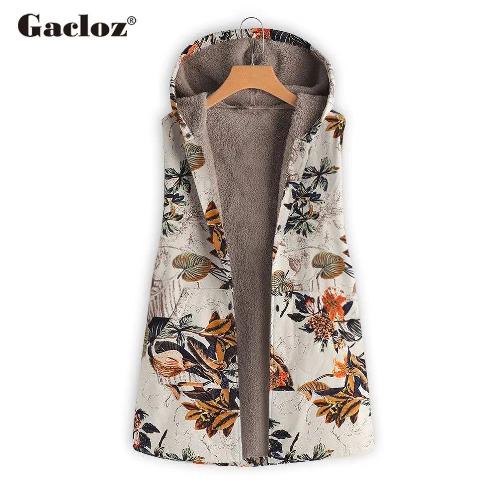 

Gacloz Women Winter Vest Waistcoat Sleeveless Hooded Jacket Coat Ladies Warm Coats Outwears Manteau Femme 4XL 5XL