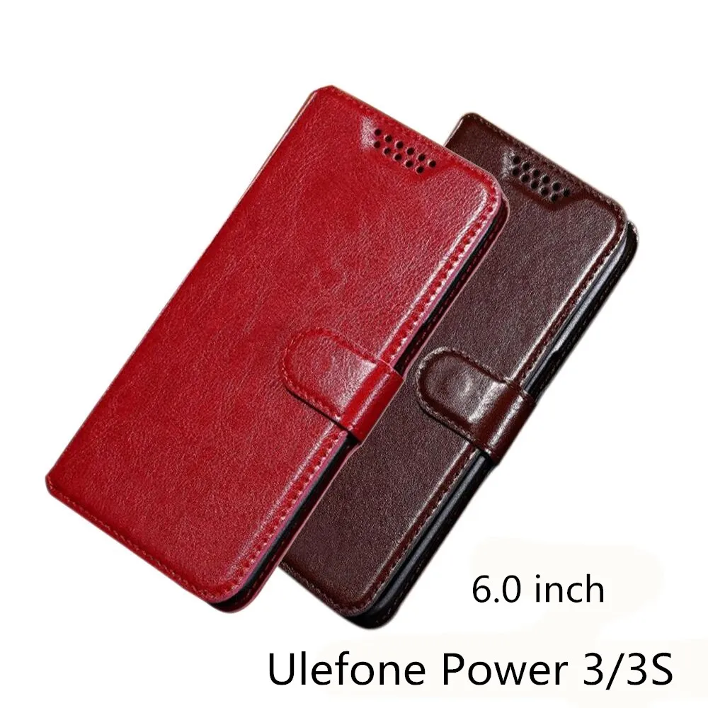 For Ulefone Power 3/3S Luxury PU Leather Back Cover Case Flip Protective Phone Bag | Мобильные телефоны и аксессуары