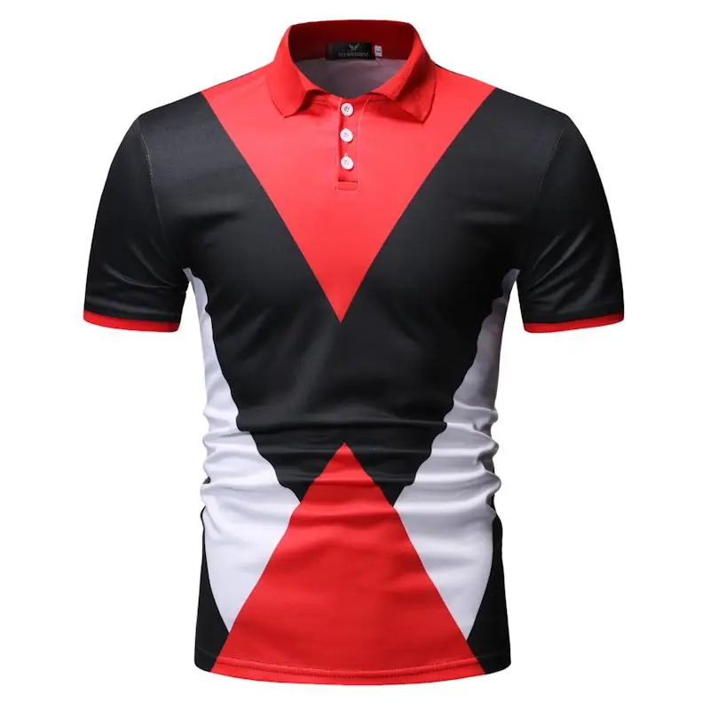 Мужская рубашка поло летние топы бизнес Camisa короткий рукав Повседневная мужская одежда топы футболки Блузка Мужская рубашка поло сращивание дизайн