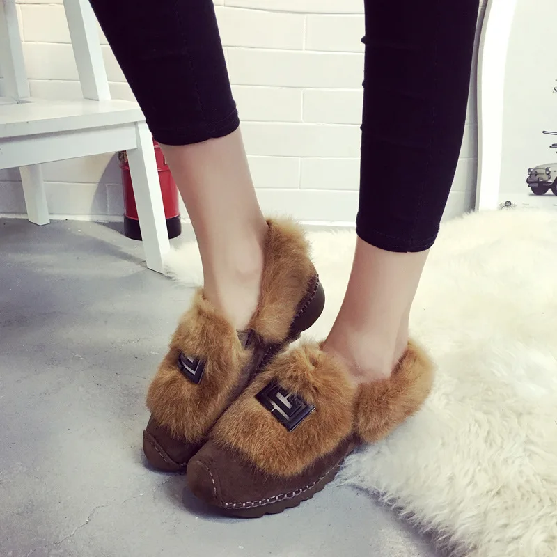 2015 New Winter Leisure Shoes Women Round Toe Comfortable Thick Bottom