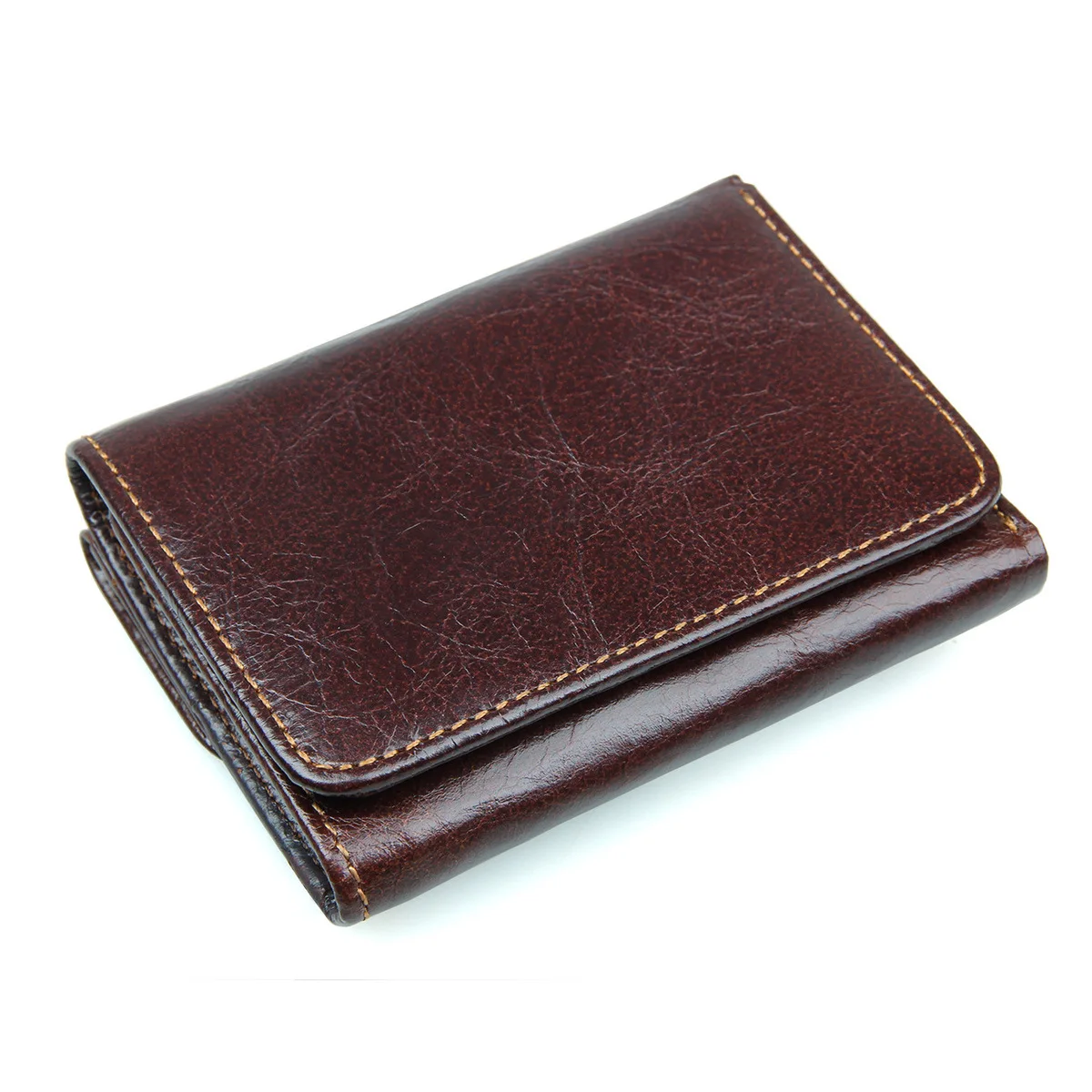 GENODERN 100% Top Cow Leather Men Wallet Vintage Korea Multifunctional Male Purse RFID Anti-magnetic  Leather Wallet 6