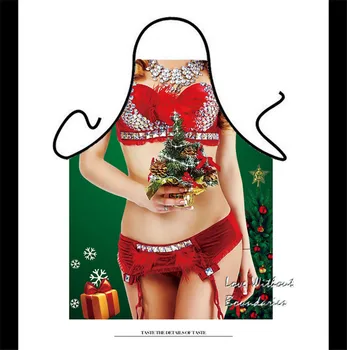 

Christmas stage property Christmas series apron Funny creative aprons personality cute couple aprons customize aprons
