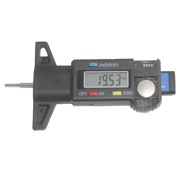 0-25.4mm 1inch range  LCD display caliper for tire shoulder depth Digital tyre thread depth gauge  (5)