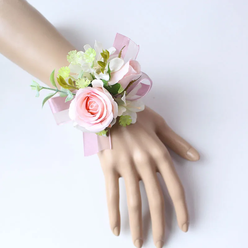 Wrist flower bracelets for bridesmaids (55)