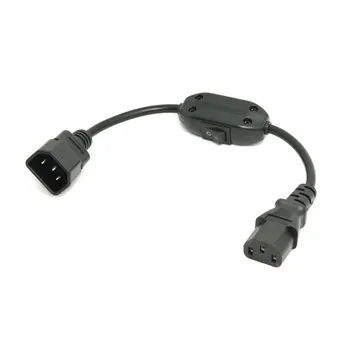 

IEC320 IEC 320 C14 Mains Power to iec 320 C13 Male to Female plug socket Extension power Cord Cable adapter connector and Switch