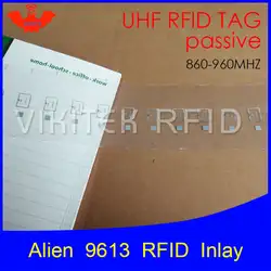 UHF RFID Alien 9613 инкрустация 915 мГц 900 мГц 868 мГц 860-960 мГц Higgs3 EPC Gen2 ISO18000-6c смарт-карты пассивный rfid метки