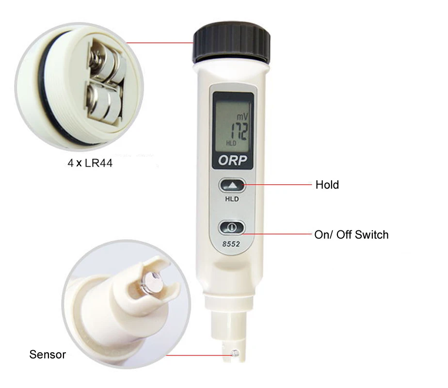 

Digital ORP Electrode Probe Tester Laboratory Anti Oxidation Reduction Potential Aquarium Pool Disinfection Ionized Alkaline Pi