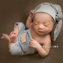 Милый комплект одежды для малышей, подарок на день рождения для мальчиков, шапочка для младенцев ручной работы, детские комбинезоны с чепчиком и шапочка, Комбинезоны для младенцев, реквизит для фотосъемки