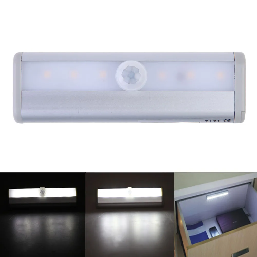Bright Wardrobe induction lamp Wireless PIR Light Motion Sensor LED Battery Powered Lamp