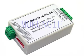 

Fast shipping 5Pcs 3CH dmx dimmer Controller dmx512 decoder for led Light Bar Module Strip WS-DMX-XB22-3CH 5-24V