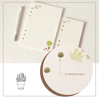 

45 Sheet A5 A6 Notebook Colorful Loose Leaf Refill Spiral Binder Planner Inner Page Office Supplies
