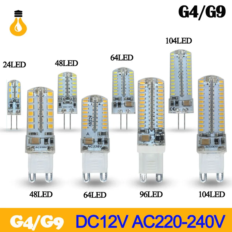 G4 G9 светодиодный лампы SMD 2835 3014 Светодиодный мини прожектор led лампа 3 Вт 7 9 10 12