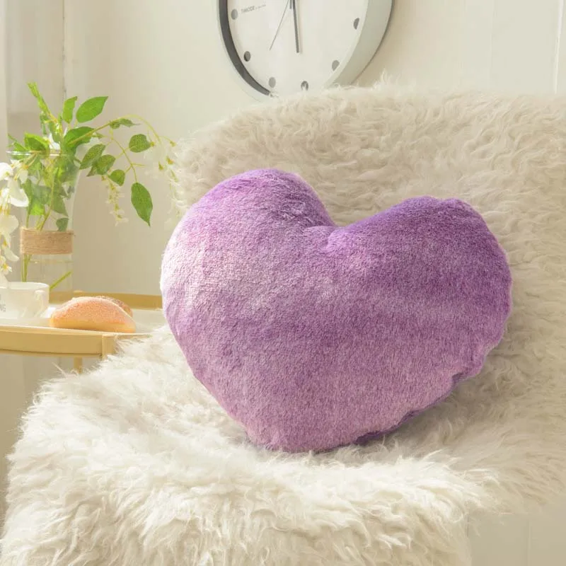 heart purple Детская декоративная подушка для дивана, офисное кресло, декор детской комнаты, мягкие подушки, подушки на заднюю панель автомобиля, Детская плюшевая игрушка, душ 45*45 см - Цвет: heart purple