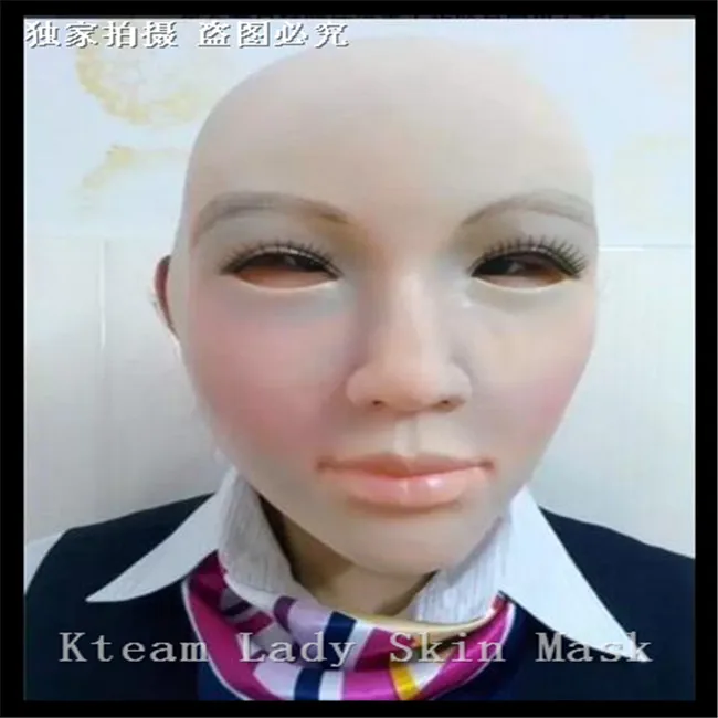 

Free Size Realistic Human skin Mask Disguise Self Masks with False eyelashes Funny Cosplay Skin Mask halloween mascaras COS Mask