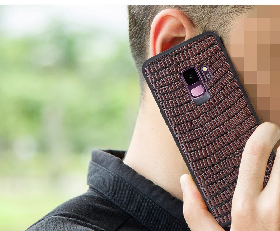 Роскошный тонкий чехол из натуральной кожи для samsung Galaxy S9, чехол для телефона, Силиконовый противоударный чехол для samsung S9