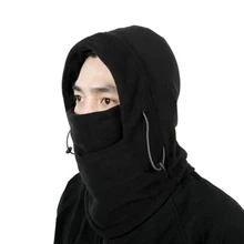 Регулируемые черные теплые флисовые зимние маски Лыжная маска CS защищенные шапки с ушами Лыжная шапка для сноуборда с черепом