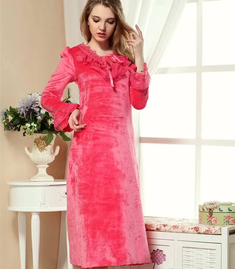 full sleeves night gown