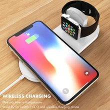 Qi Беспроводное зарядное устройство Быстрая зарядка для Apple Watch 3 iwatch iphone X 8 plus 2 в 1 быстрый беспроводной планшет USB телефонный адаптер