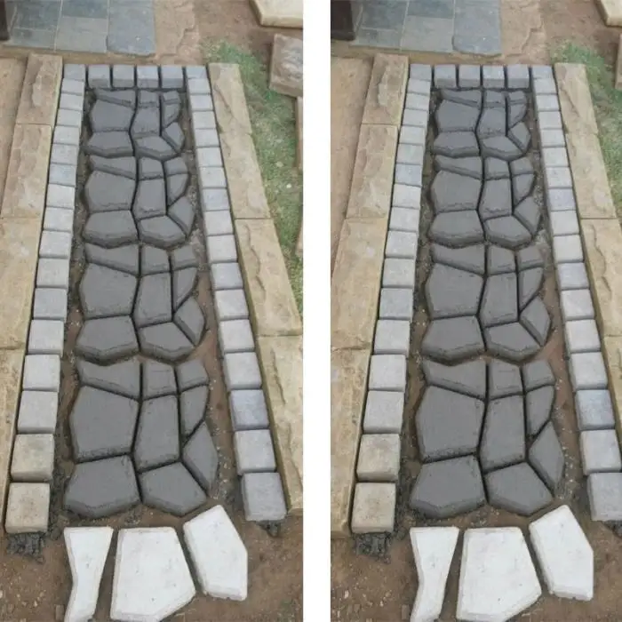 Floor Path Maker Mould Concrete Mold Reusable DIY Paving Durable for Garden Lawn Dropshipping