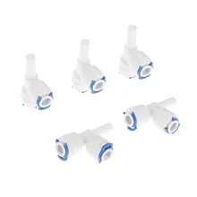 Best Offers 5Pcs 3 Way Water Filter Quick Fittings 1/4" Stem-1/4" OD Hose Pipe Quick Fitting Connector for Reverse Osmosis Aquarium System Best Offers 5Pcs 3 Way Water Filter Quick Fittings 1/4" Stem-1/4" OD Hose Pipe Quick Fitting Connector for Reverse Osmosis Aquarium System