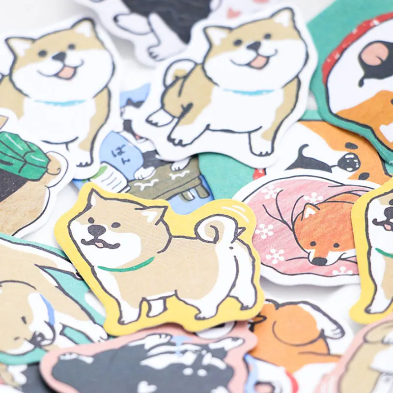 30 шт./пакет милый Косплей Shiba Лисья Секретная служба (inu собак клей бумажный стикер