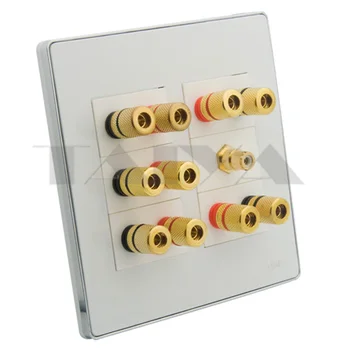 

5.1 sound box speaker banana wall plate support DIY