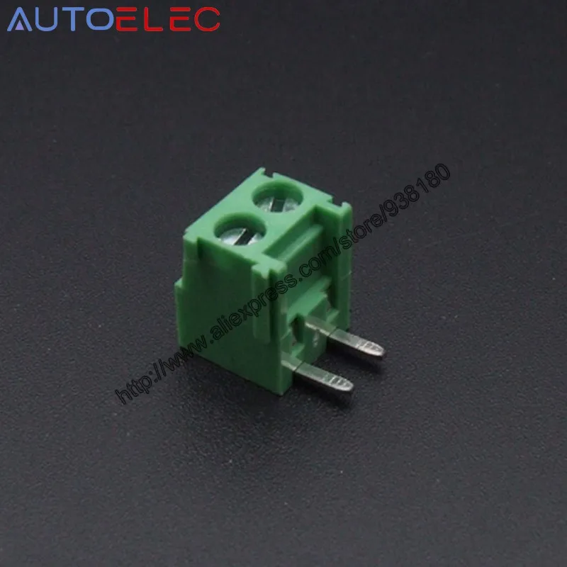 

100Pcs PCB Screw Terminal Block Connector 3.5mm 2p 300V 10A vertical right angle pin instead of Phoenix Contact