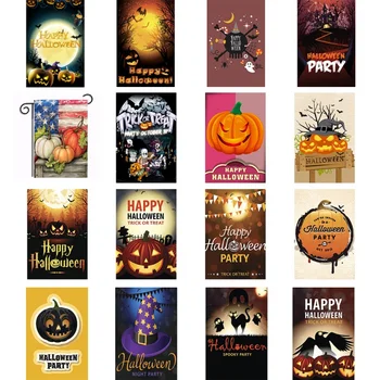 

12" x 18" House mini garden soccer Halloween garden decor flag with various style soccer