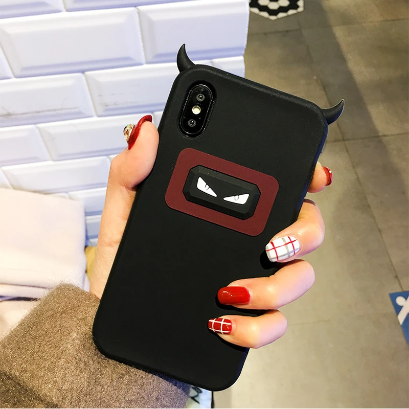 3D Прекрасный маленький дьявол чехол для iPhone 5 5S 5C SE 6 6s 7 8 Plus X Силиконовый
