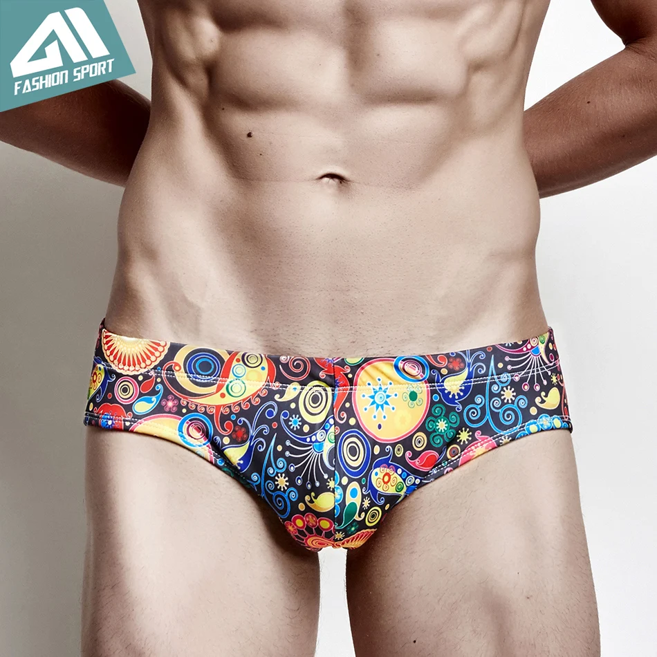 2017 New Beach Surfing Men's Swimwear Low & Sexy Men's Swim Brief Sportive Beachwear Men Swimsuit Surf Sea Swimming Briefs E407 (9)
